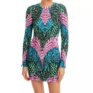 AFRM Multicolor Patterned Long Sleeve Dress